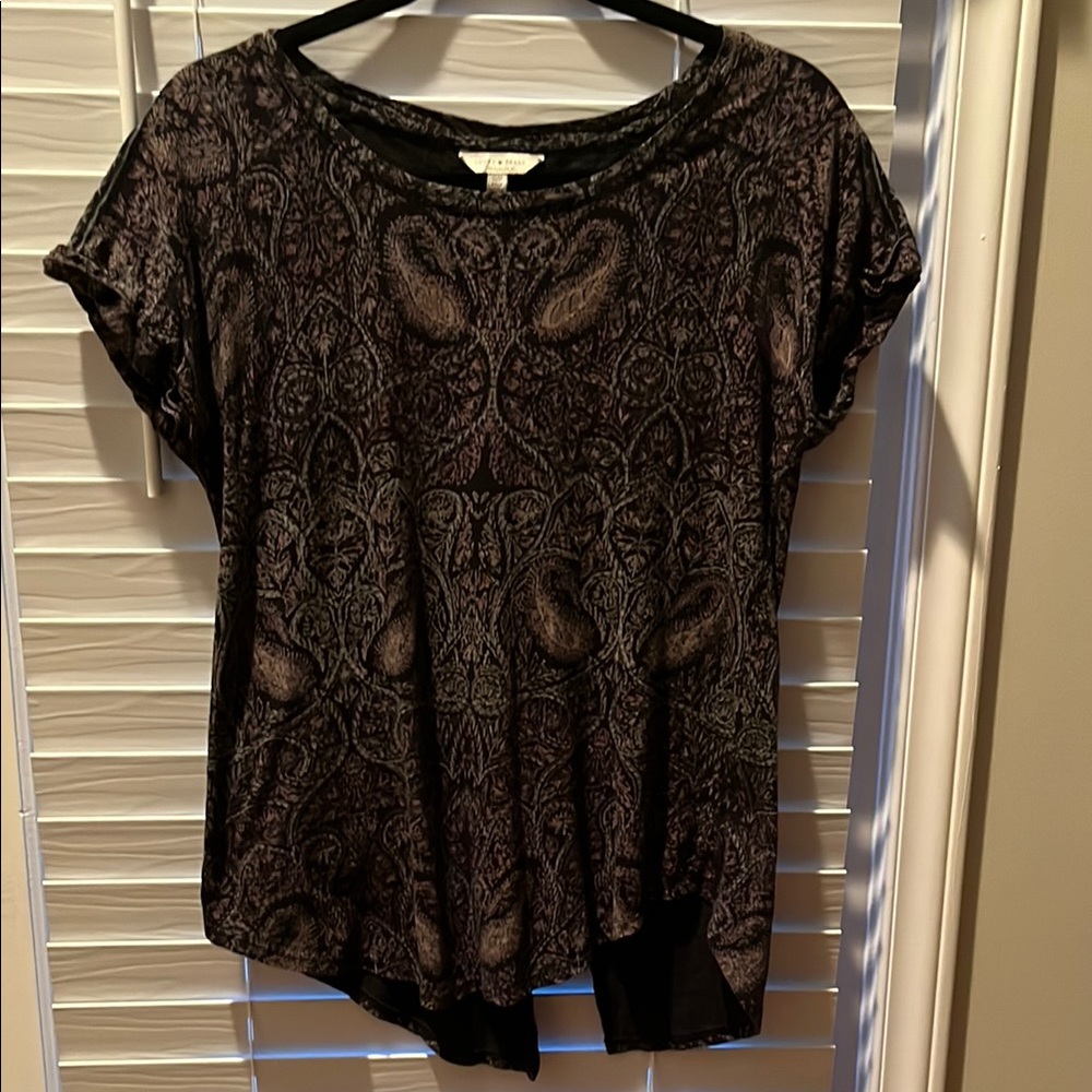 Lucky Brand Paisley Women's Top size small.